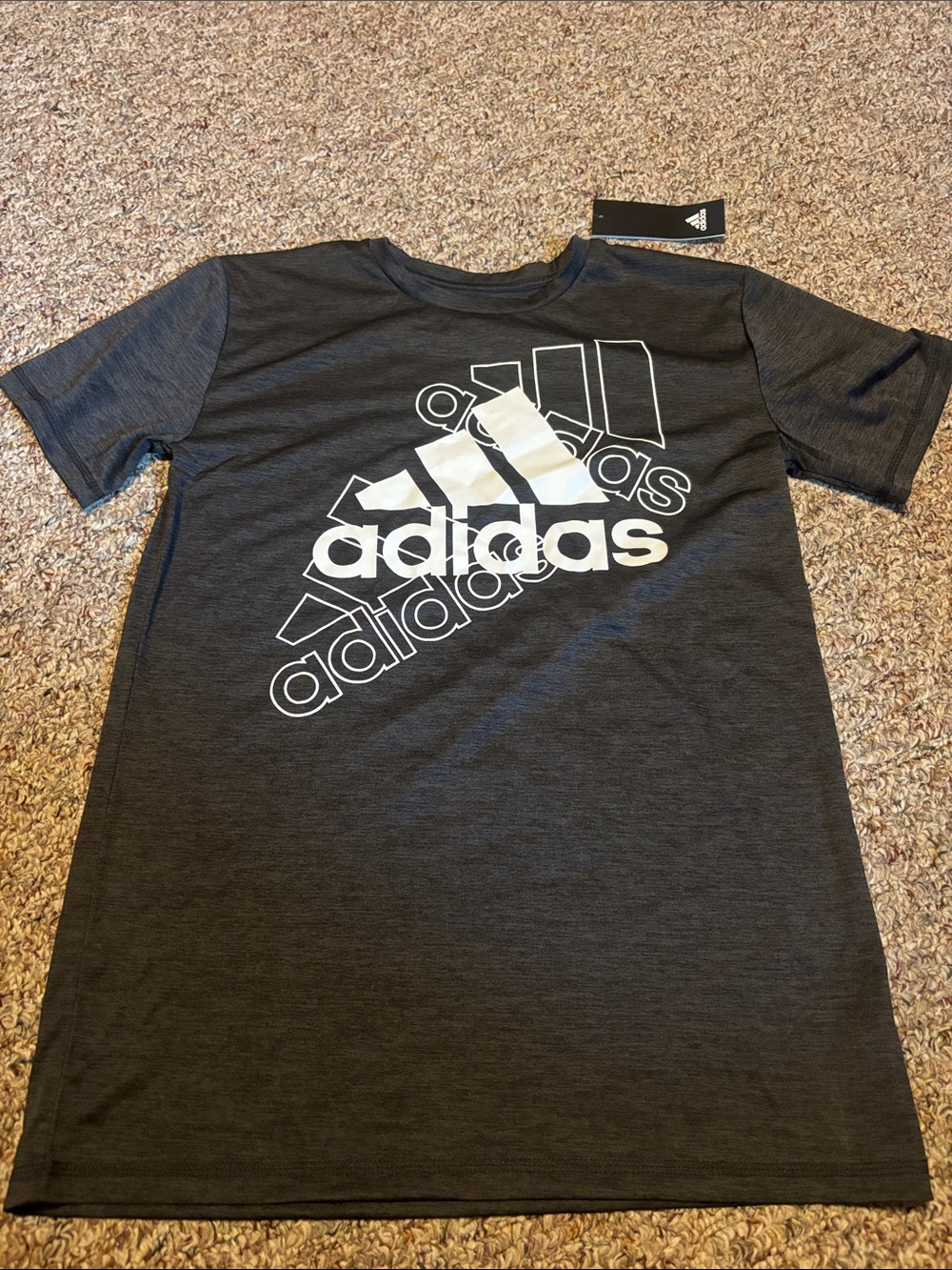 New adidas Black t-shirt Boys Youth Large 14/16